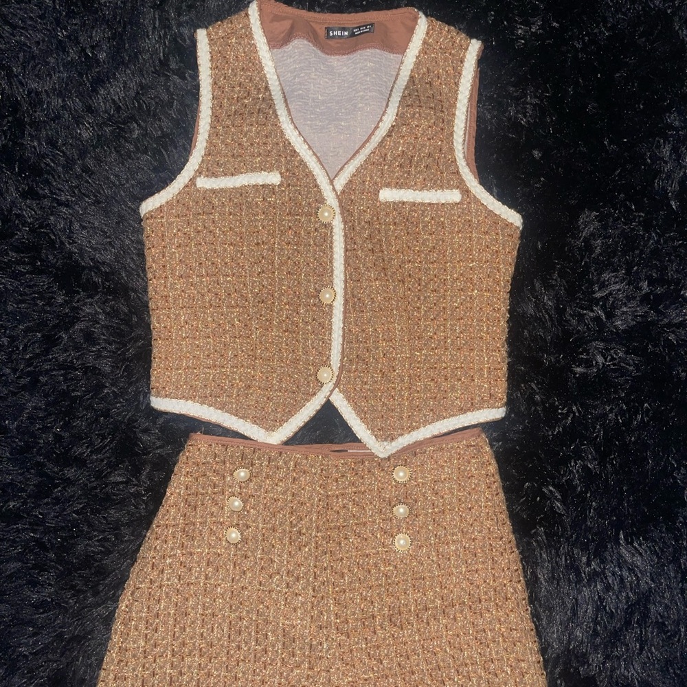 Vest blazer & shorts set